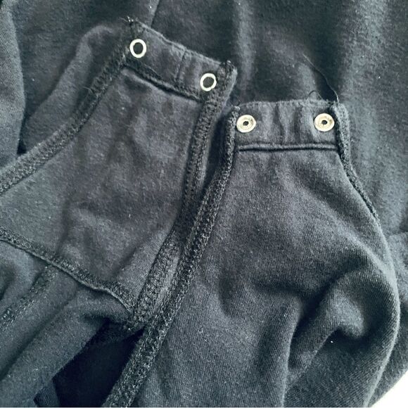 Abercrombie & Fitch Black Bodysuit w/Mesh Cutouts Keyhole Back Size S - Picture 6 of 7